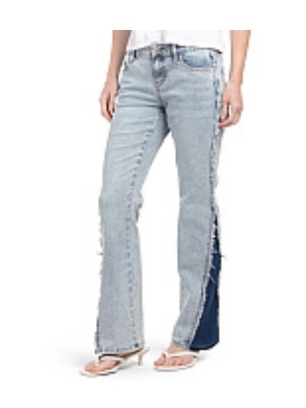 Blue Spice Light Blue Jeans with Dark Side Panel
